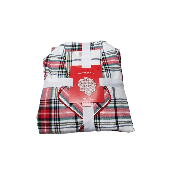Wondershop Other - 2 Piece Pajama Set - Christmas - Tartan Plaid - Button Up - NWT - Large